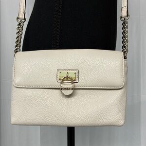 Vintage Leather Calvin Klein Cream Crossbody Handbag - Excellent Condition!
